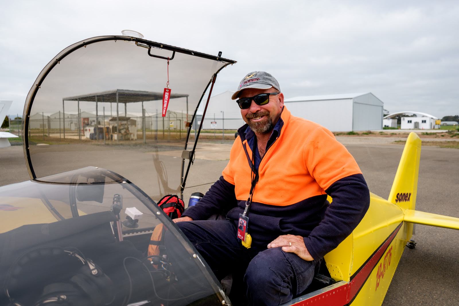 Perched on the fuselage bulkhead, gas bagging about the weather with my friends at Gawler (YGAW)